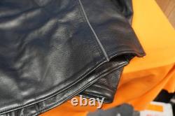 Wilson's Leather Jacket Biker Jacket Embroidered Skulls Thinsulate Heavy Large