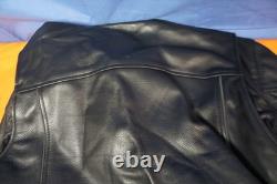 Wilson's Leather Jacket Biker Jacket Embroidered Skulls Thinsulate Heavy Large