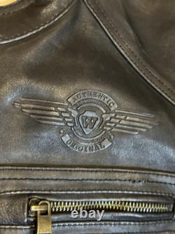 Wilson's Leather Vintage USA Motorcycle Jacket Small Lightly Used Cafe Racer