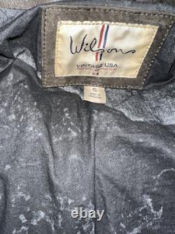 Wilson's Leather Vintage USA Motorcycle Jacket Small Lightly Used Cafe Racer