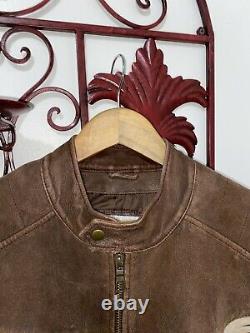 Wilson's Mens Full Zip Brown Suede Leather M Julian Jacket Size Medium