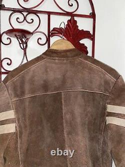 Wilson's Mens Full Zip Brown Suede Leather M Julian Jacket Size Medium