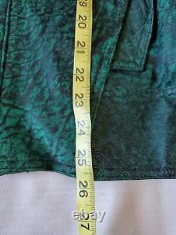 Wilson's Suede & Leather Jacket Men's L Green Black Full Zip Lined Pockets