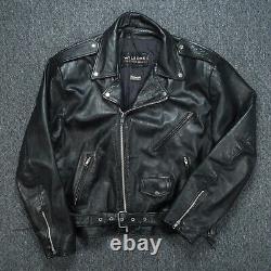 Wilsons Jacket Mens XXL Black Leather Moto Motorcycle Thinsulate 2XL