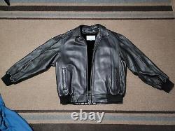 Wilsons Leather Black M. Julian Zipper Jacket With Removeable Lining Size Medium