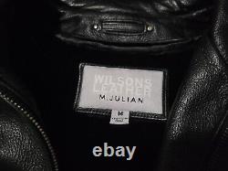 Wilsons Leather Black M. Julian Zipper Jacket With Removeable Lining Size Medium