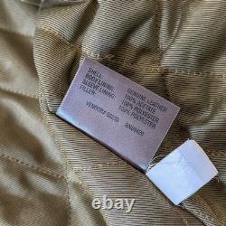 Wilsons Leather Motorcycle Jacket M. Julian Orange Striped Sleeves Quilted Men L