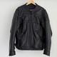 Wilsons Leather Motorcycle Jacket Mens Medium Black Cafe Racer Moto Thinsulate