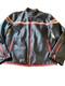 Wilsons Leather VTG Striper Black Motorcycle Leather Cafe Jacket Large Men