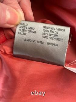 Wilsons Leather VTG Striper Black Motorcycle Leather Cafe Jacket Large Men
