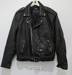 Wilsons Leather XL Black Motorcycle Jacket Thinsulate Insulated Cowhide