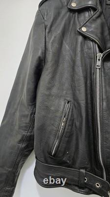 Wilsons Leather XL Black Motorcycle Jacket Thinsulate Insulated Cowhide