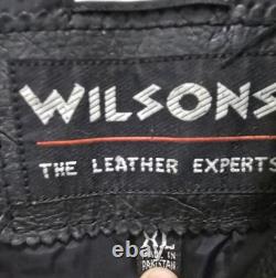 Wilsons Leather XL Black Motorcycle Jacket Thinsulate Insulated Cowhide
