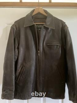 Wilsons Men's Leather Jacket. Size M. Vtg. Brown Distressed, Motorcycle Full Zip
