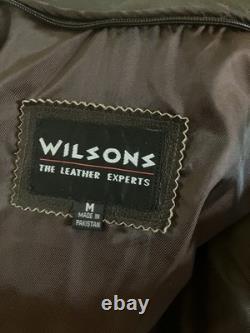 Wilsons Men's Leather Jacket. Size M. Vtg. Brown Distressed, Motorcycle Full Zip