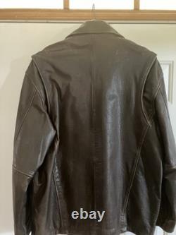 Wilsons Men's Leather Jacket. Size M. Vtg. Brown Distressed, Motorcycle Full Zip