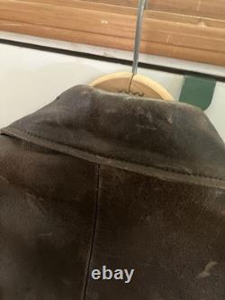 Wilsons Men's Leather Jacket. Size M. Vtg. Brown Distressed, Motorcycle Full Zip