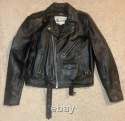 Wilsons Open Road Genuine Leather Motorcycle Jacket Mens Size 46 Thinsulate