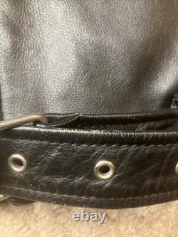 Wilsons Open Road Genuine Leather Motorcycle Jacket Mens Size 46 Thinsulate