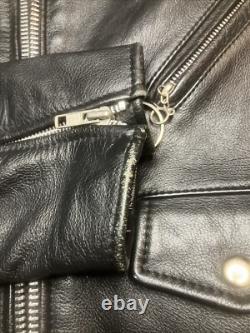 Wilsons Open Road Genuine Leather Motorcycle Jacket Mens Size 46 Thinsulate