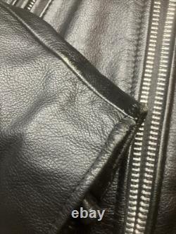 Wilsons Open Road Genuine Leather Motorcycle Jacket Mens Size 46 Thinsulate