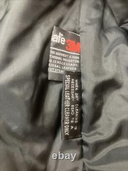 Wilsons Open Road Genuine Leather Motorcycle Jacket Mens Size 46 Thinsulate