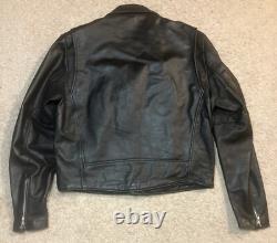 Wilsons Open Road Genuine Leather Motorcycle Jacket Mens Size 46 Thinsulate