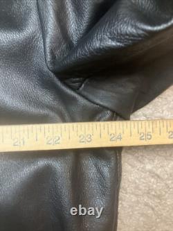 Wilsons Open Road Genuine Leather Motorcycle Jacket Mens Size 46 Thinsulate