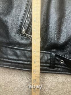 Wilsons Open Road Genuine Leather Motorcycle Jacket Mens Size 46 Thinsulate