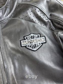 Wilsons Size XL Leather Black Julian Padded Harley Davidson Leather Cafe Jacket