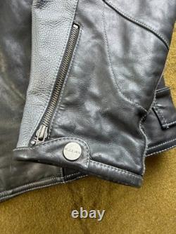 Wilsons Size XL Leather Black Julian Padded Harley Davidson Leather Cafe Jacket