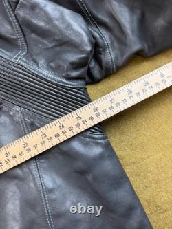Wilsons Size XL Leather Black Julian Padded Harley Davidson Leather Cafe Jacket
