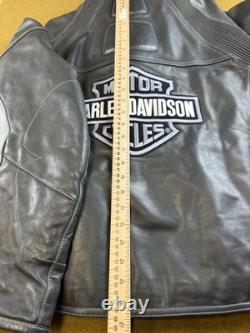 Wilsons Size XL Leather Black Julian Padded Harley Davidson Leather Cafe Jacket