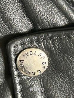 Wolff Vintage Motorcycle Bomber Leather Jacket Size 46 Made In Canada Preowned