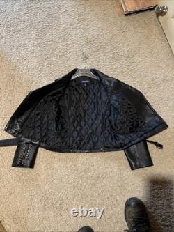 Woman's Jacket Biker Leather Size XXL