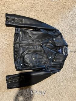 Woman's Jacket Biker Leather Size XXL