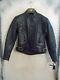 Womans Vintage 80's Belstaff Leather Twin Track Motorcycle Jacket Size 12 Armour