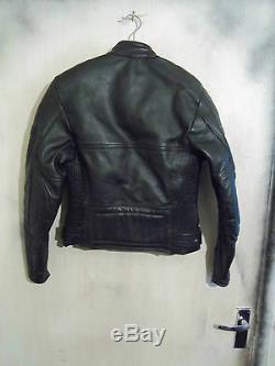 Womans Vintage 80's Belstaff Leather Twin Track Motorcycle Jacket Size ...