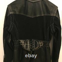 Women's Harley Davidson Combo Leather Riding Coat Jacket Medium