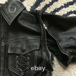 Women's Harley Davidson Combo Leather Riding Coat Jacket Medium