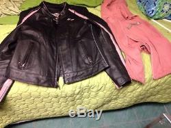 Women's Harley Davidson Leather Riding jacket Size Large Excellent Condition