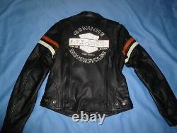 Women's Harley Davidson Miss Enthusiast 3-in-1 Leather Jacket Sz Med REFLECTIVE