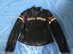 Women's Harley Davidson Miss Enthusiast 3-in-1 Leather Jacket Sz Med REFLECTIVE