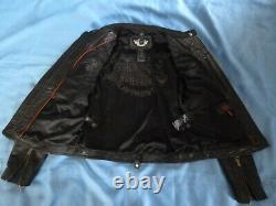 Women's Harley Davidson Miss Enthusiast 3-in-1 Leather Jacket Sz Med REFLECTIVE