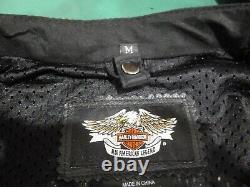 Women's Harley Davidson Miss Enthusiast 3-in-1 Leather Jacket Sz Med REFLECTIVE