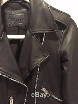 Womens Allsaints Balfern Leather Jacket (US2/UK6/EU34) Black