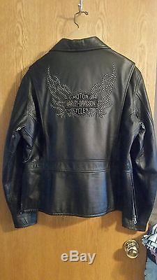 Womens Harley Davidson Leather Jacket, Size XL