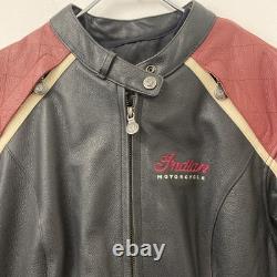 Womens Indian Motorcycles Leather Moto Jacket Size XL