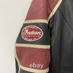 Womens Indian Motorcycles Leather Moto Jacket Size XL