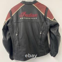 Womens Indian Motorcycles Leather Moto Jacket Size XL